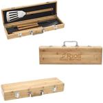 HH7048 BBQ Set In Bamboo Case With Custom Imprint